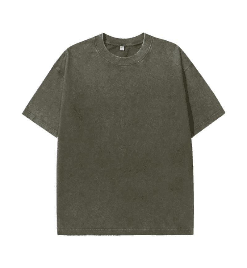 Vintage Wash Cotton Oversized Short Sleeve T-shirt